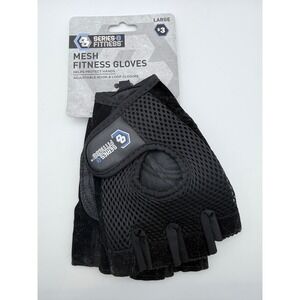 Series-8 Fitness Mesh Fitness Gloves Black Large SAP1115 Gym Training Workout